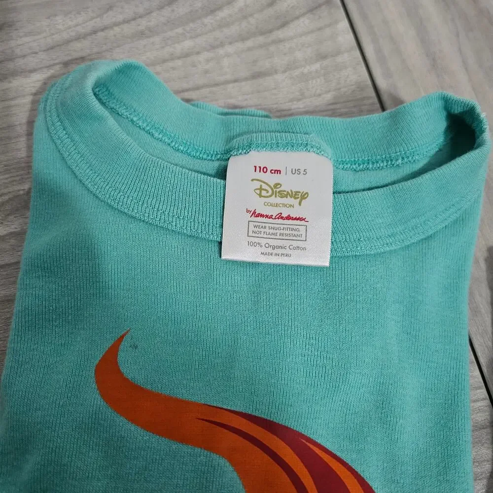 Hanna Andersson Pajama Set Disney The Little Mermaid Ariel Long Sleeve Blue 5
